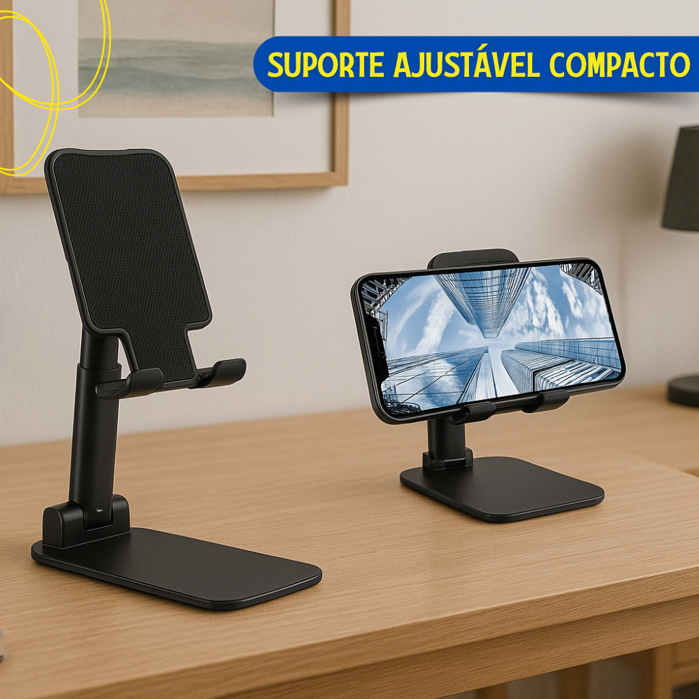 Suporte Celular Mesa 360° Universal Articulado Apoio Ajustável Ideal Compacto Compatível