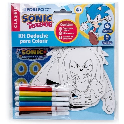 Kit Dedoche para Colorir Sonic LeoELeo / SEGA / PA