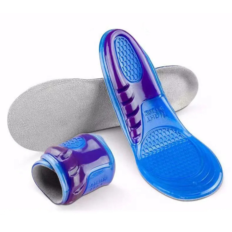 Par de Palmilha Ortopédica em Gel de Silicone Anti-Impacto, Conforto e Alívio de Dores