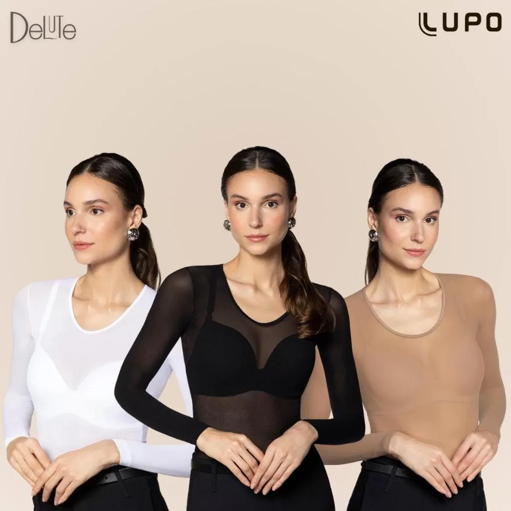 Camiseta Feminina Segunda Pele Classica Com a Gola Redonda Lupo Aderente Confortavel Basica Fio 40