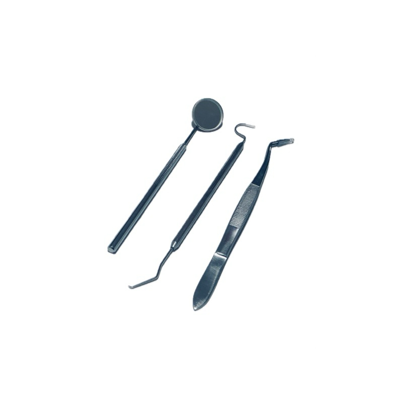 Kit Clínico – Sonda Exploradora N5, Pinça Clinica E Espelho