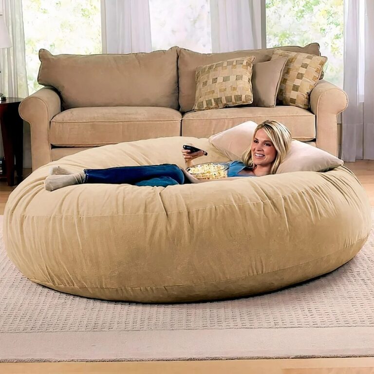 Puff Gigante Redondo140x20 Sem Enchimento Suede Pr
