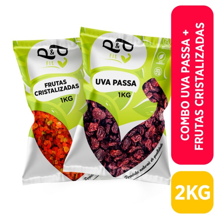 Uva Passas 1Kg + Fruta Cristalizada 1Kg Kit Paneto