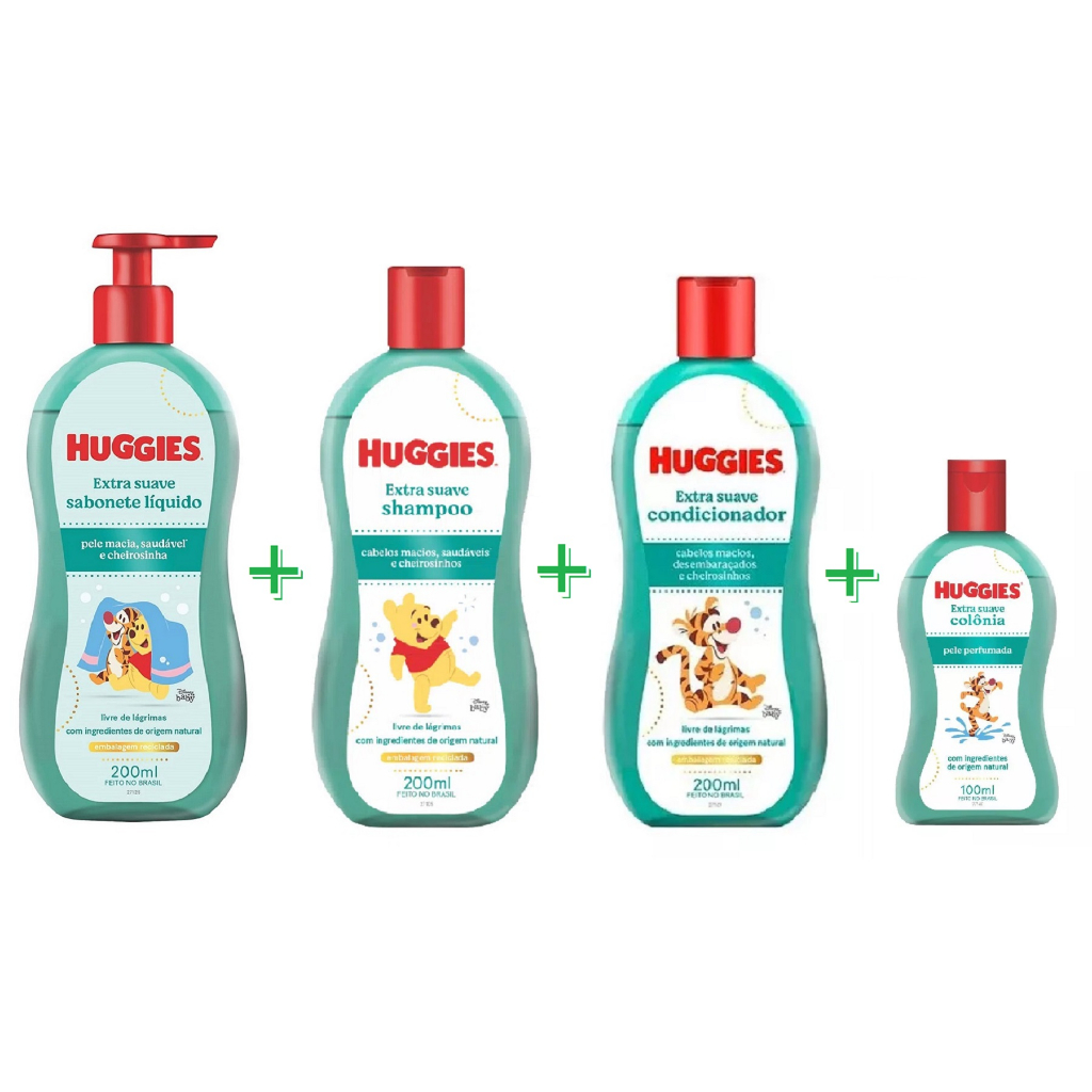 Kit Huggies de higiene infantil Extra Suave Livre de Lágrimas