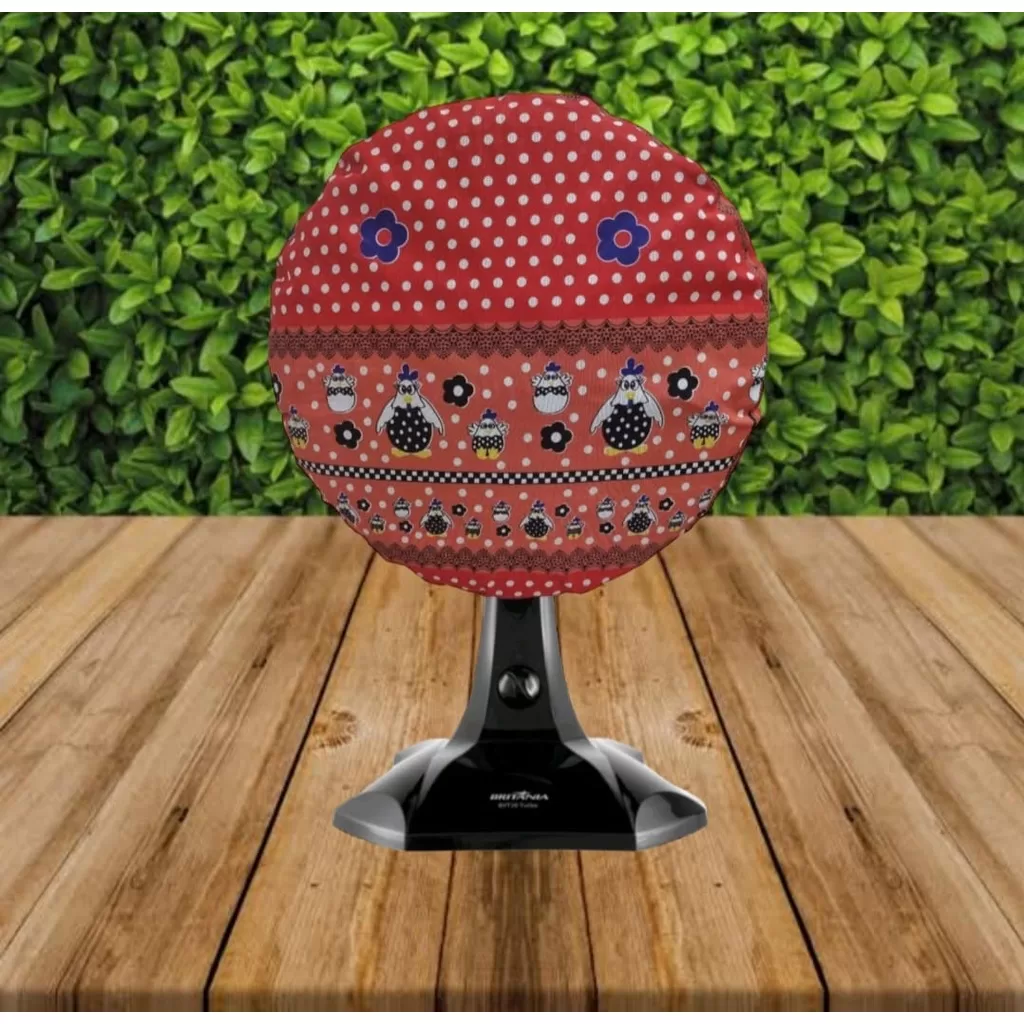 CAPA PARA VENTILADOR MIRANDA 40 CM DIÂMETRO AJUSTÁVEL GALINHA VERMELHA