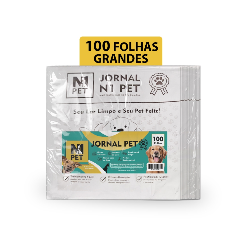 Jornal Pet 50 e 100 Folhas Grandes Higiênico Para Cães Gaiolas