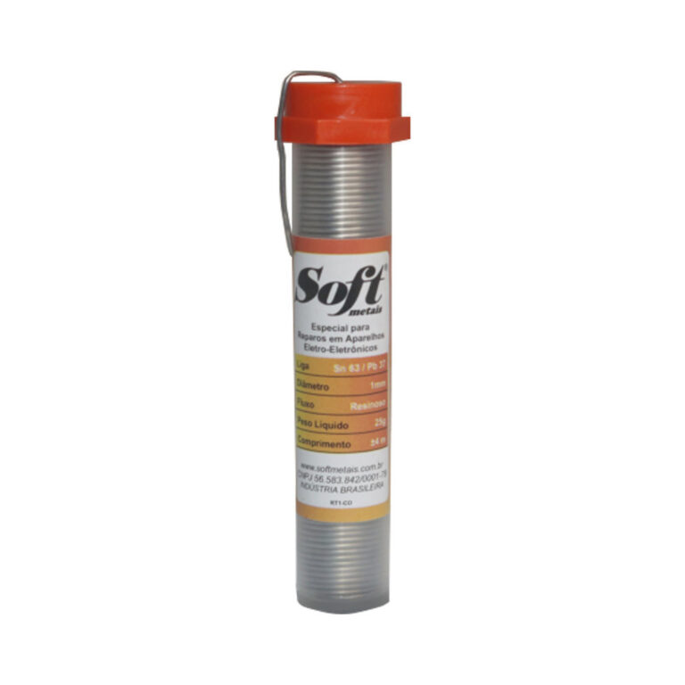 Estanho Para Solda Fio Com Resina Tubete 63 x 37 1