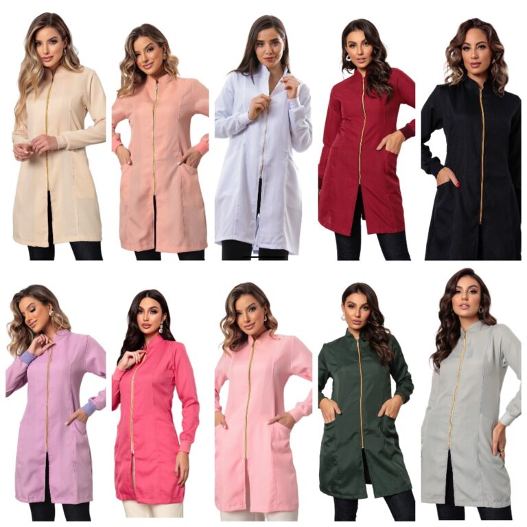 Jaleco Feminino Nice Gola Padre Diversas Cores Gar