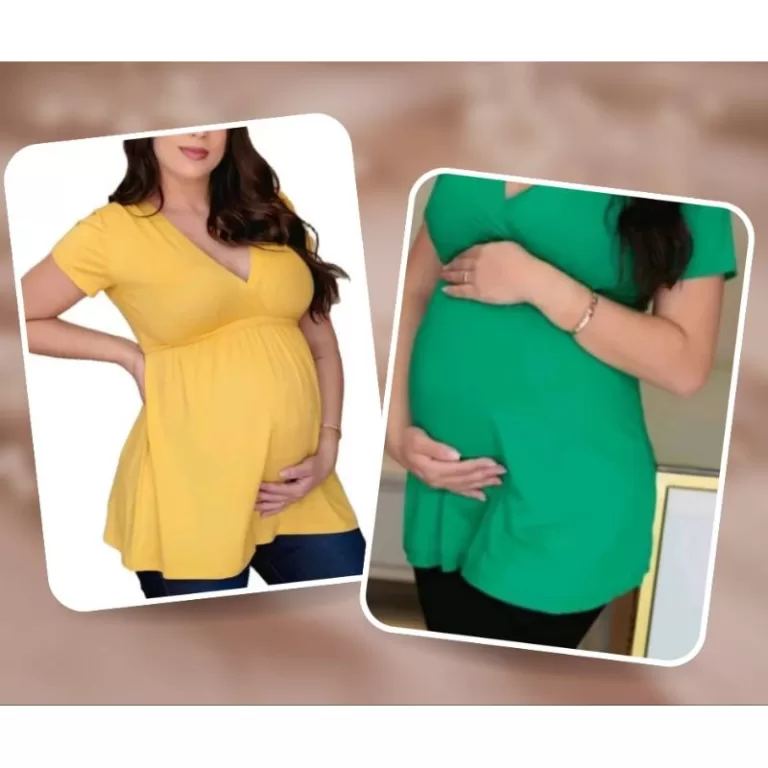 Kit 2  Blusinhas Gestante Amamentação Camiseta T