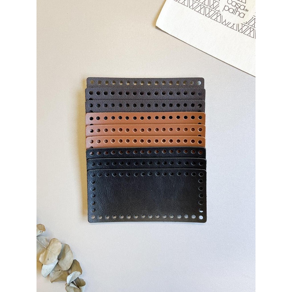 Kit 9 Fundo Base De Bolsa Retangular Com Pontas Retas 18cm x 8cm