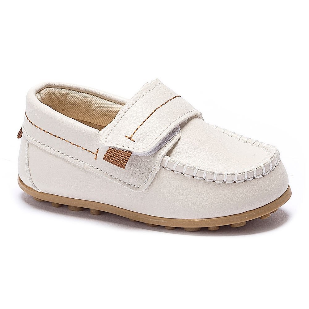 Mocassim Infantil Masculino Sapato Menino Bebê Calce Fácil Velcro Estilo Social Festa 37178 Pequito