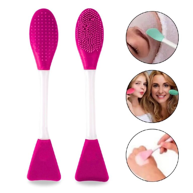 Espátula Dupla Limpeza Pele Silicone Banho Maquia