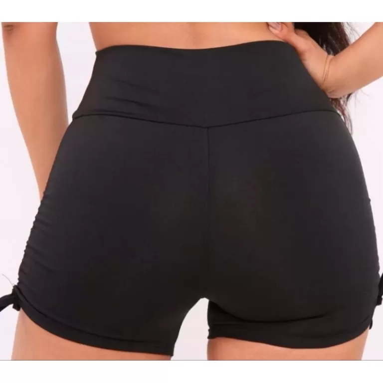 Short Curto com Cordinha Academia Fitness Feminino
