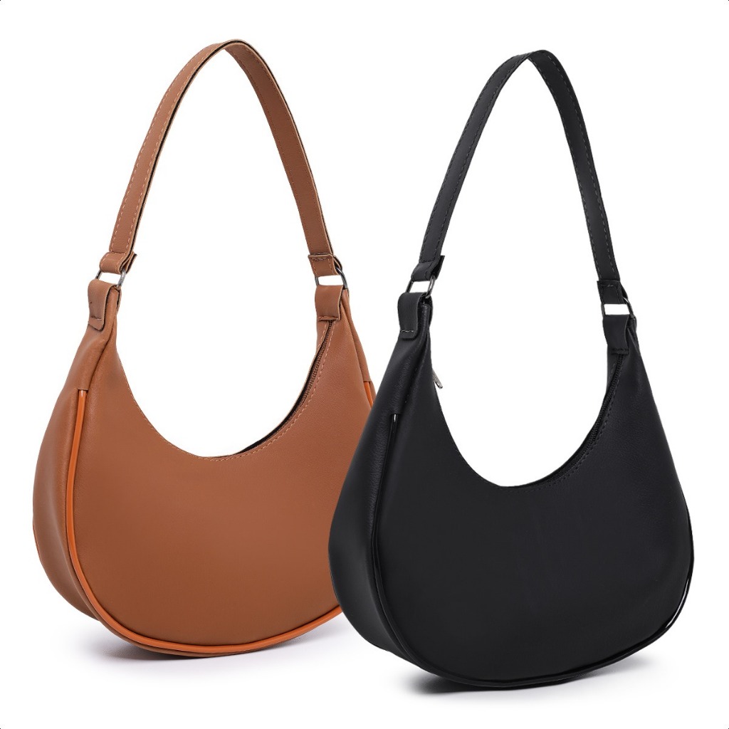 KIT 2 BOLSA FEMININA DE OMBRO BOLSA FEMININA DE MÃO MEIA LUA  LANCAMENTO EM NOSSA LOJA  ENVIO IMEDIA