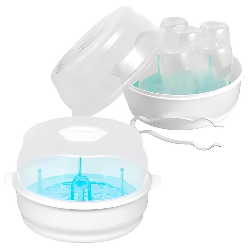 Esterilizador De Mamadeira Para Micro-ondas A Vapor Esteriliza Em 2 Minutos Com Pegador Buba