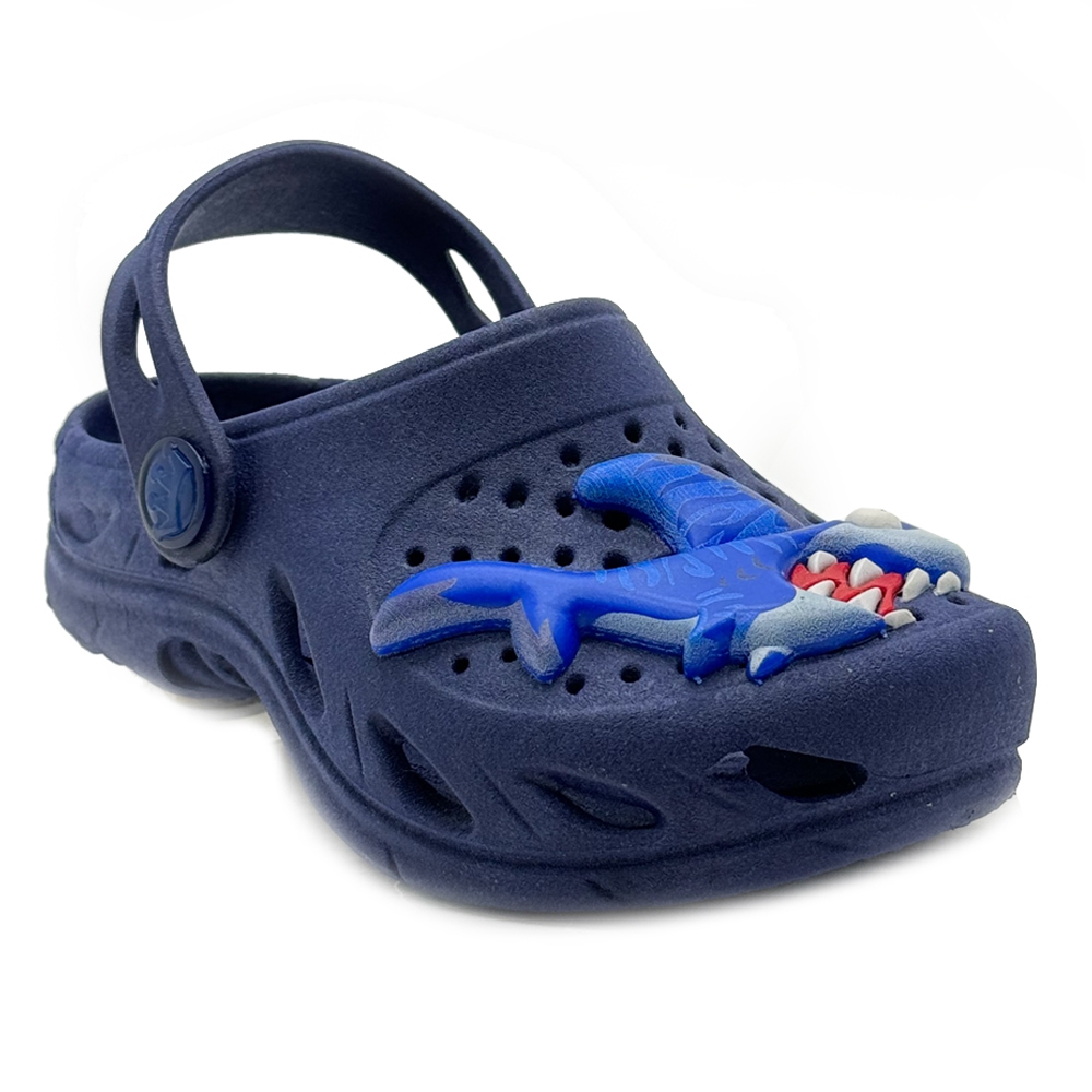 Babuche Plugt Ventor Menino Baby Shark Marinho Confortável Sandália Papete Promoção