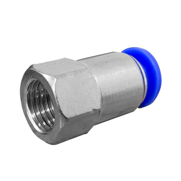 Conexão Reta Rosca 1/4 X Tubo 08mm Pneumática De