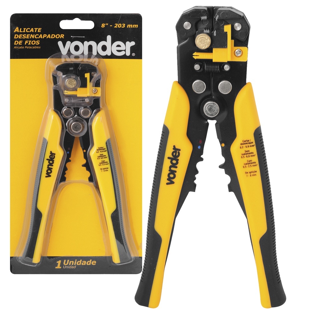 ALICATE DESENCAPADOR DE FIOS 8 AUTO VONDER