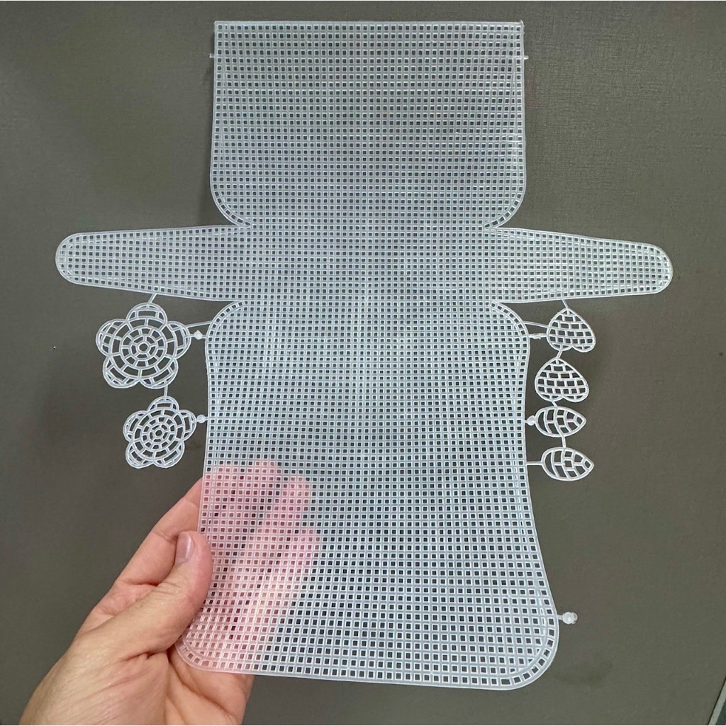 Tela Estrutura Para Bolsa de Crochê Furo Para Fio 2-3 MM – Malha Chenille Modelo P – 33x33Cm