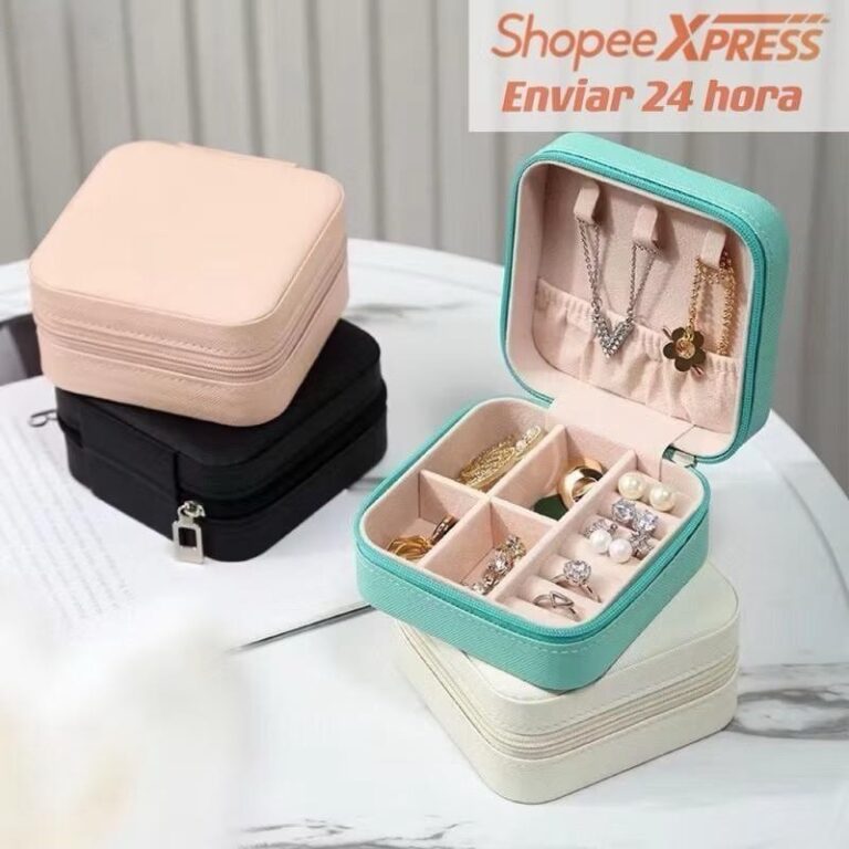 Porta Jóias Portátil Caixinha Bolsa de Armazenam