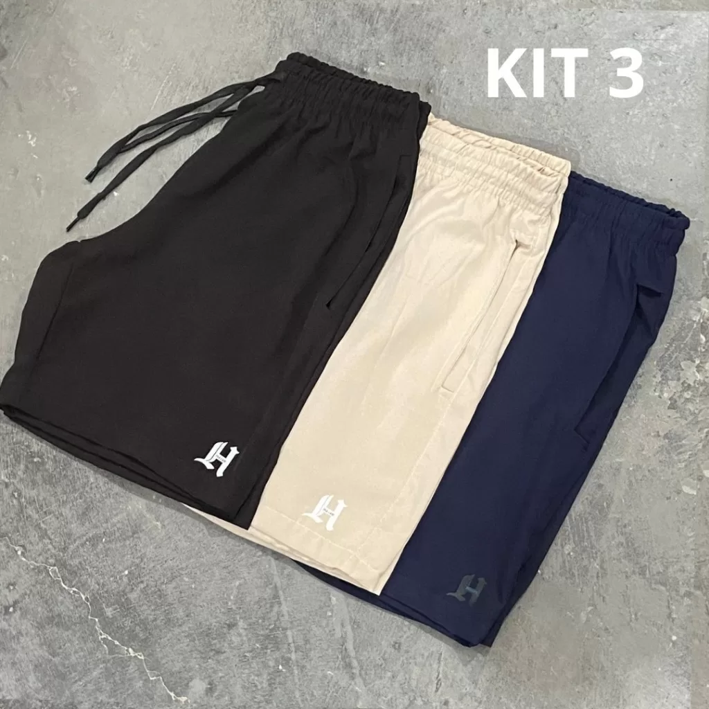 Kit 3 Shorts Masculinos