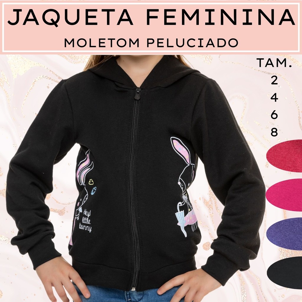 Jaqueta Moletom Infantil Feminina 3130-A