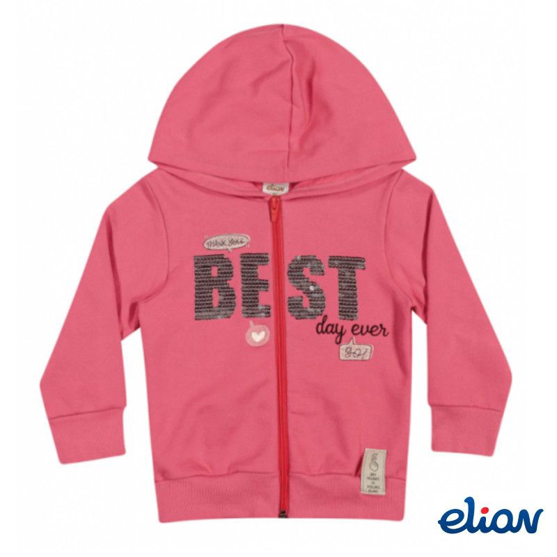 Jaqueta Moletom Flanelado Infantil Menina ElianTamanho 4  231608