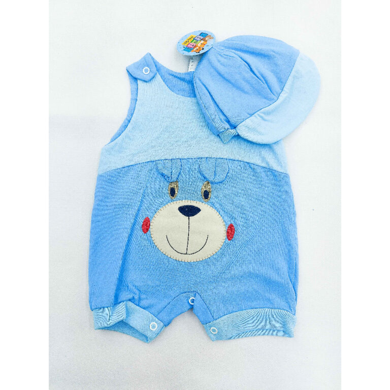 Jardineira com Bordado Urso Menino – Gente M