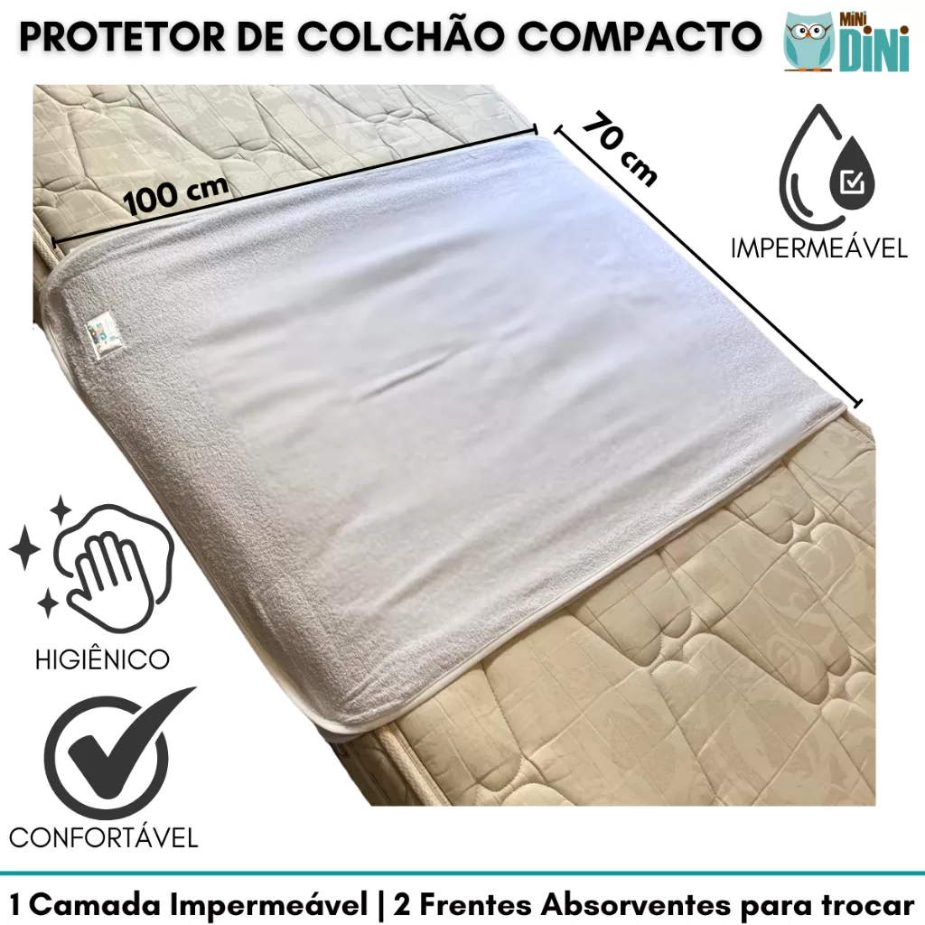 Protetor De Colchão Impermeável Meia Cama Solteiro 1 x 0,7 m