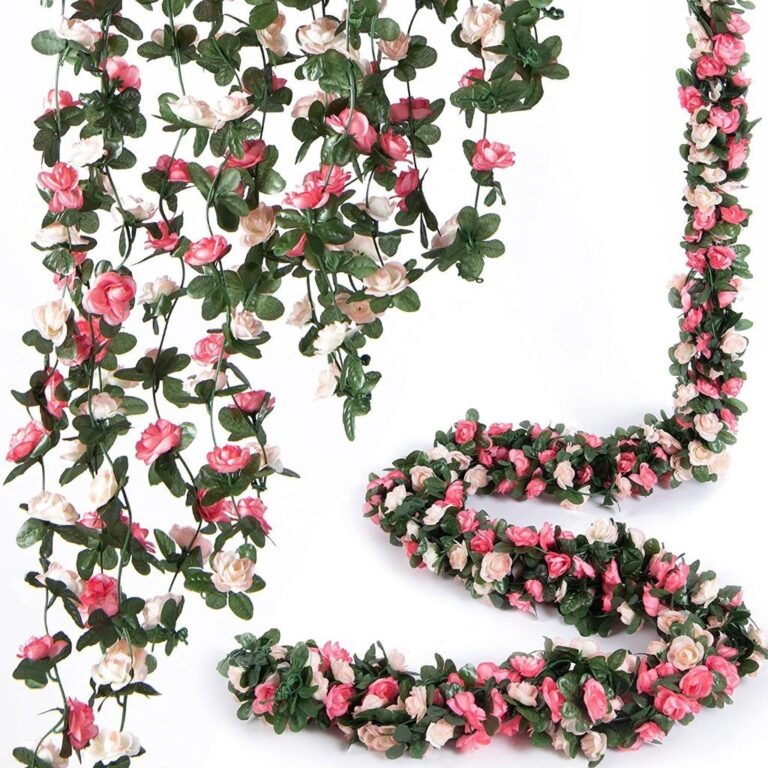 Corrente de Rosa 2.5mts com 45 Flores, Cordão de 