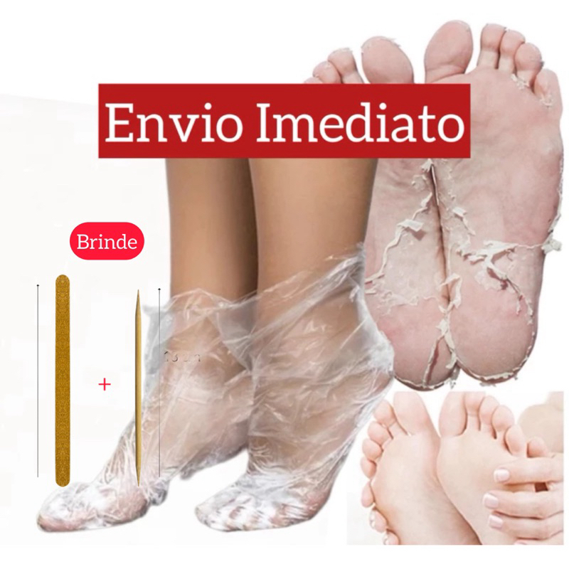 kit máscara para pés hidratante e esfoliante pés com rachadura e ressecados