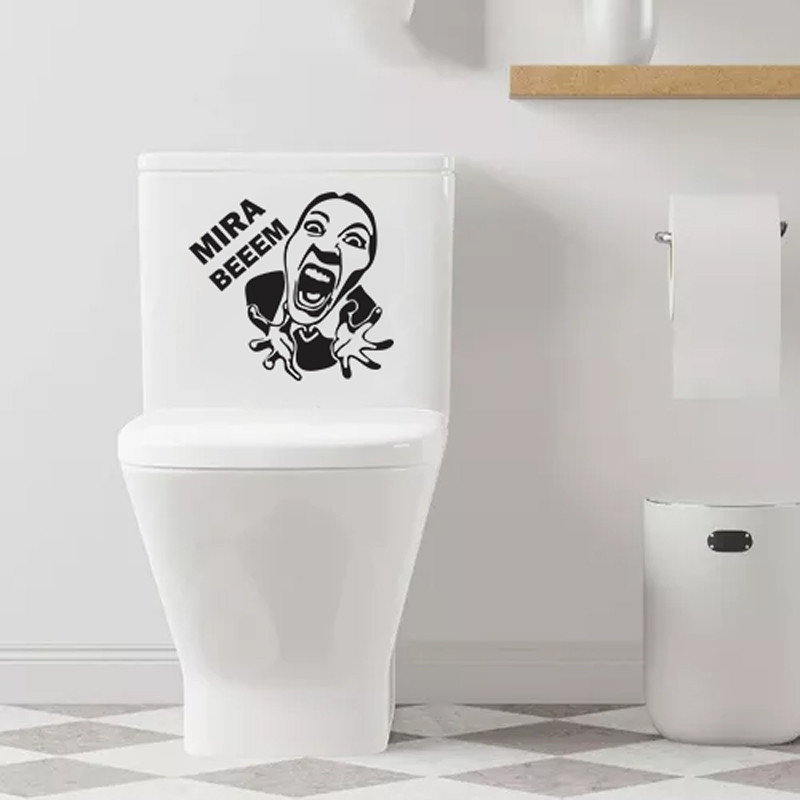 Adesivo Vinil Decorativo Tampa de Vaso Sanitário Mira Bem