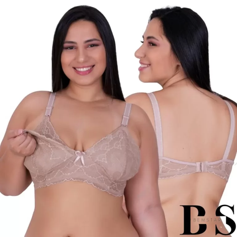 Sutiã Amamentação Plus Size Com Renda Reforçad