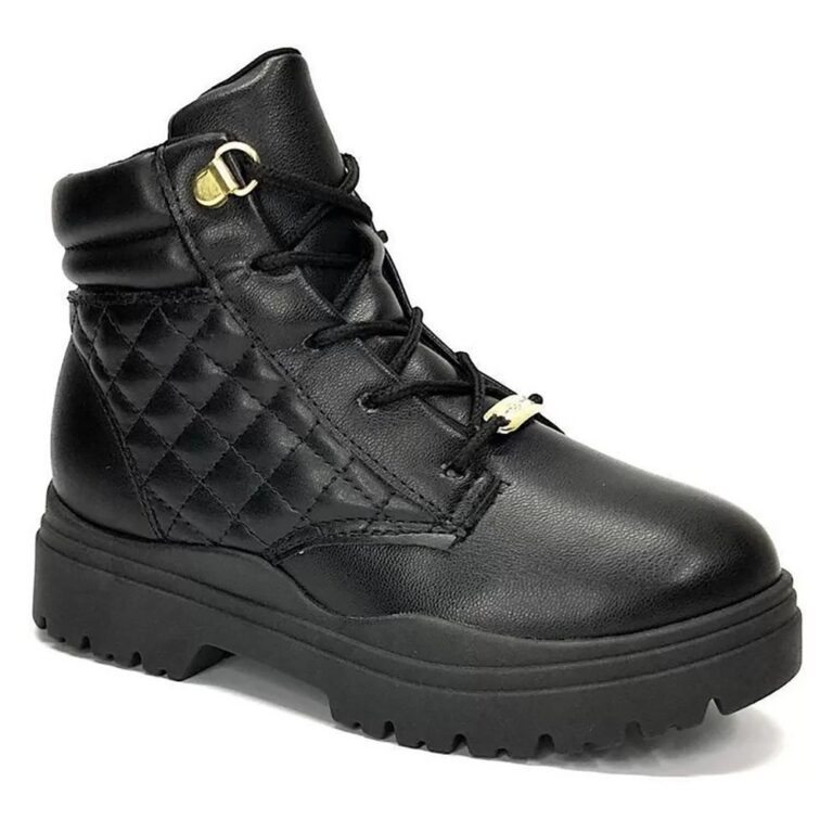 Bota Coturno Infantil Molekinha Matelasse Menina &