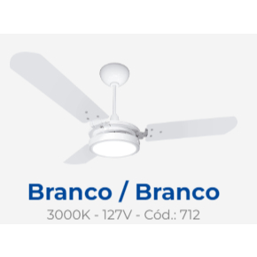 VENTILADOR DE TETO VALEN LED BRANCO QUENTE 3K 127V