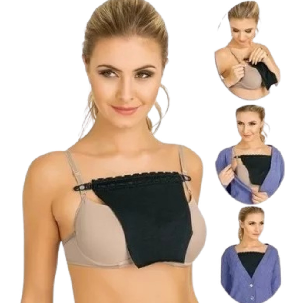 Tapa Decote Para Roupas E Sutiãs Feminino Renda Disfarça Decote Cobre Colo Moda Evangélica