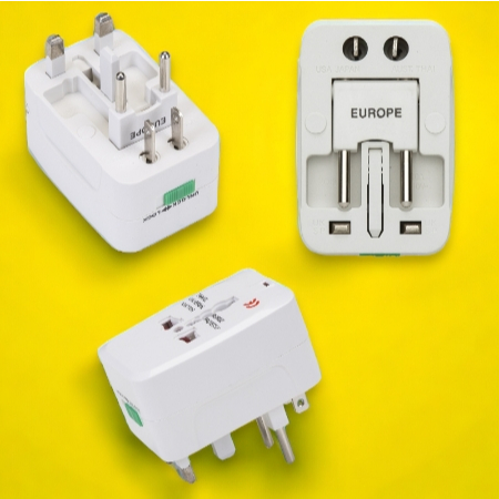 KIT 3 Adaptador Tomada Universal Internacional Via