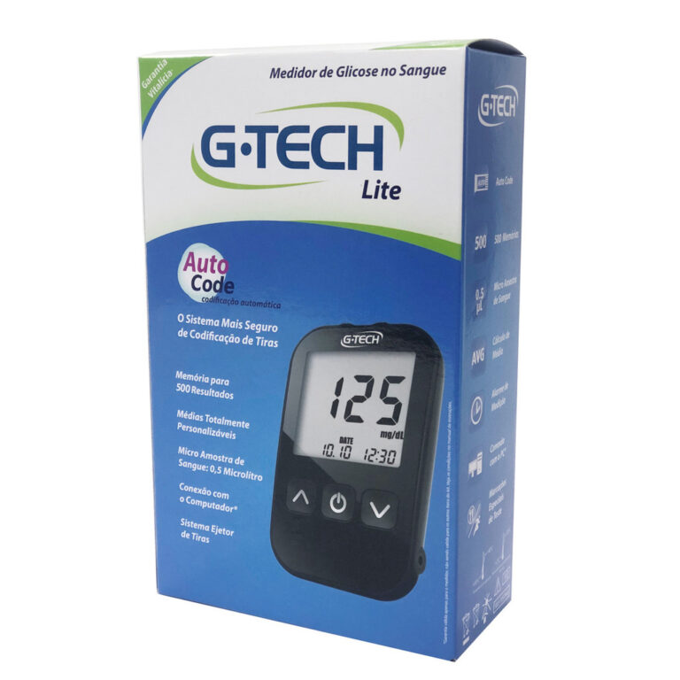 Kit Medidor De Glicose G-Tech Free Lite Completo