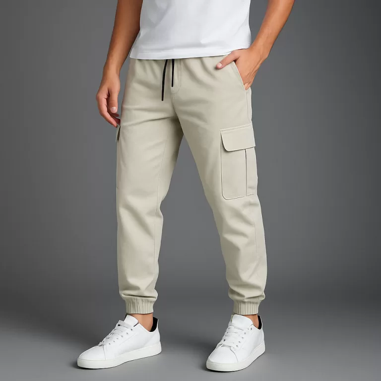 Calça Cargo Masculina Jogger Streetwear Com Punho