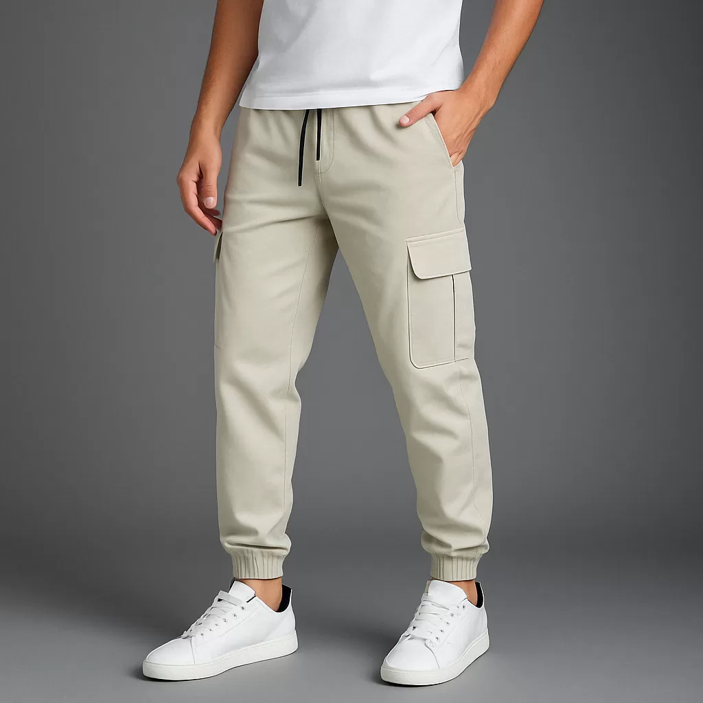 Calça Cargo Masculina Jogger Streetwear Com Punho e Cordão 34 Ao 44 + 3 Cores