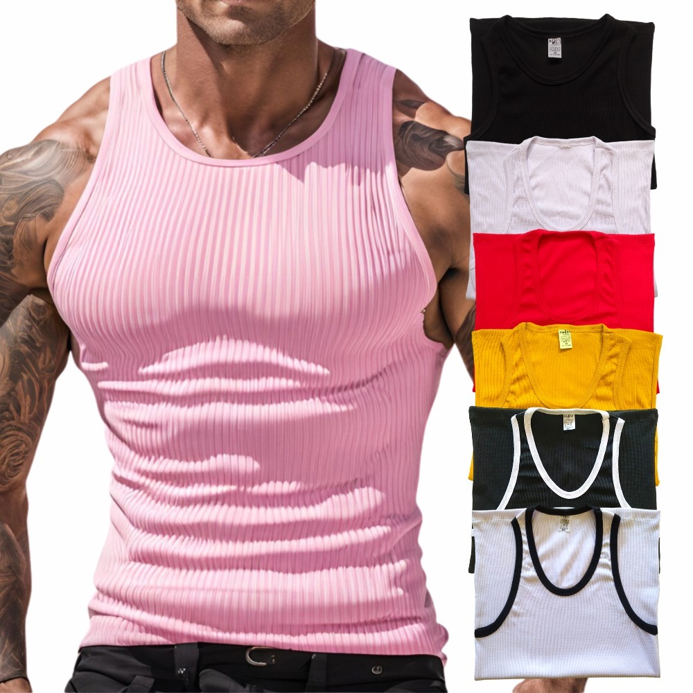 Regata Masculina Canelada Americana Camiseta De Academia