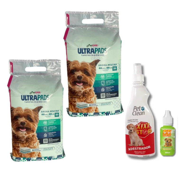 60 Tapetes Hig Ultrapads + Kit Adestrador Sanitár