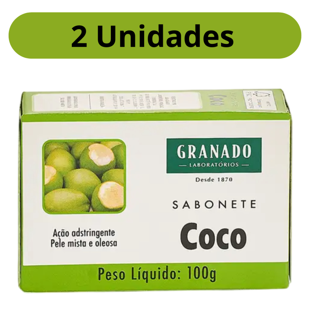 Kit 2x Sabonete em Barra Granado Coco Verde 100g