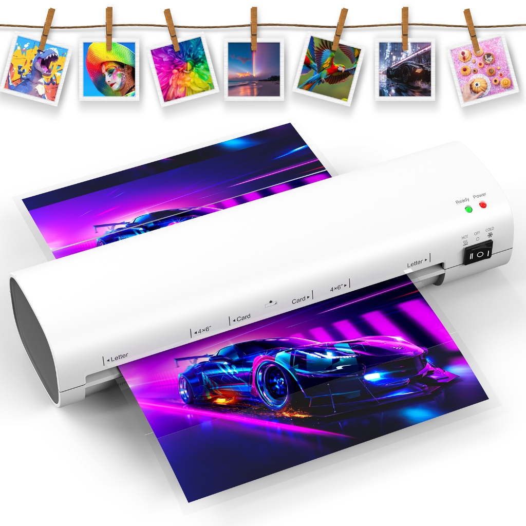 QFUN Plastificadora Nova Laminadora Refiladora A4 De 9 Polegadas Com 5 Bolsas Antiatolamento 127V/22