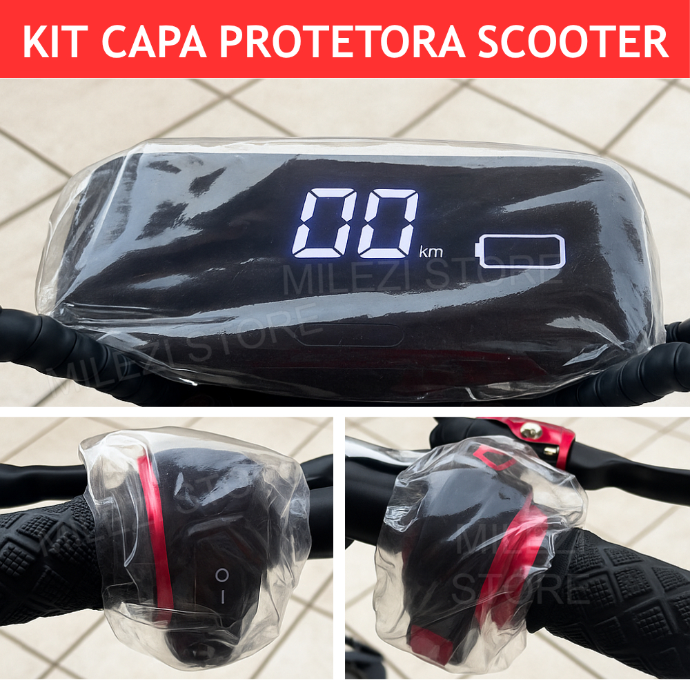 Kit Capa Protetora para Scooter Elétrica Contra Chuva, Poeira e Oxidação