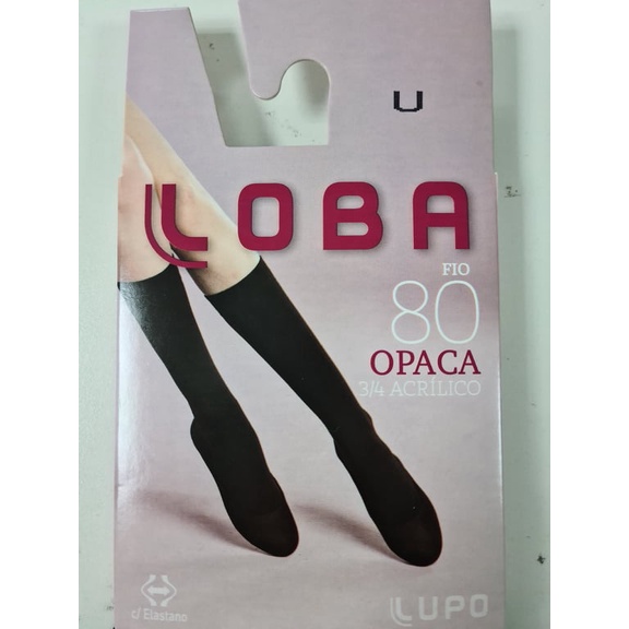 Meia 3/4 Fio 80 Opaca Acrílico Lupo Loba 5538.