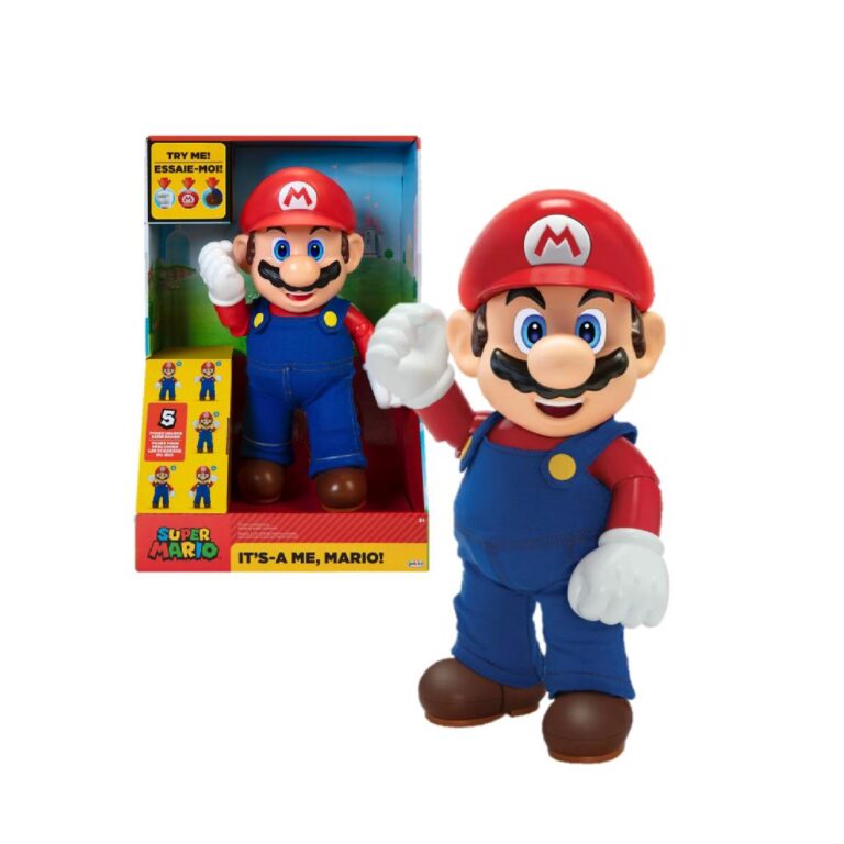 Boneco Interativo Super Mario Flexivel Com Som 15 