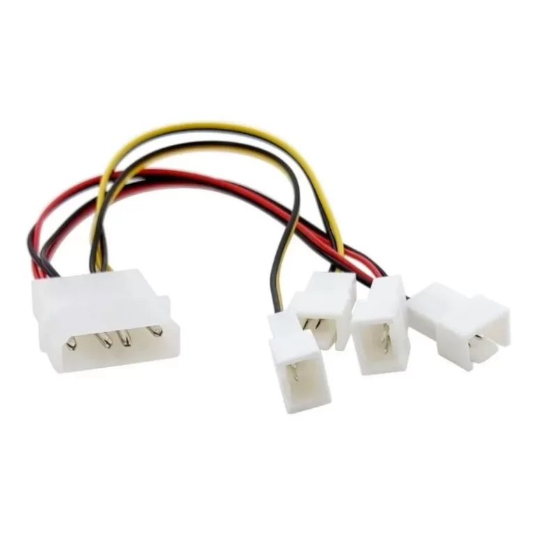 Cabo Adaptador Para 4 Cooler Akasa Com Redutor Ak-