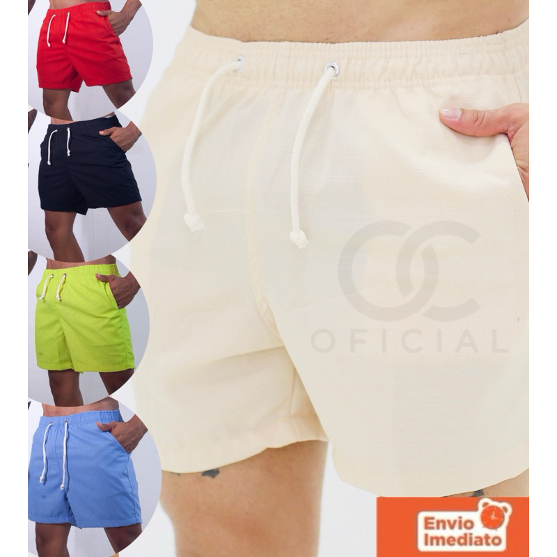 Short De Linho Masculino Básico Mauricinho Alta Qualidade