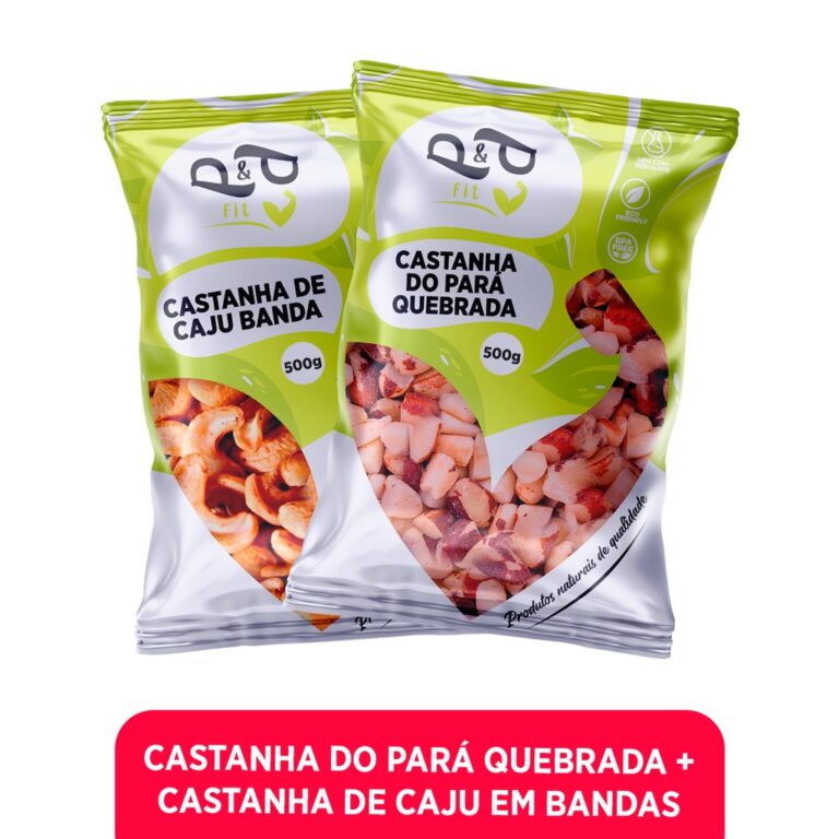 Castanha do Pará 500g + Castanha de Caju 500g 